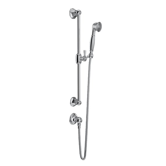 Perrin & Rowe Palladian Handshower Set With 24" Slide Bar and Single Function Handshower