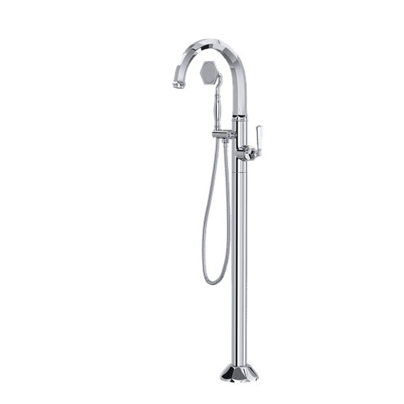 ROHL Palladian Single Hole Floor-mount Tub Filler Trim