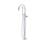 ROHL Eclissi Single Hole Floor-mount Tub Filler Trim With C-Spout