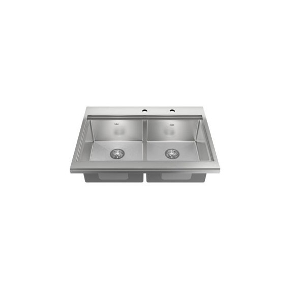 Kindred KCAD36 18 gauge Double Appliance sink complete with accessories