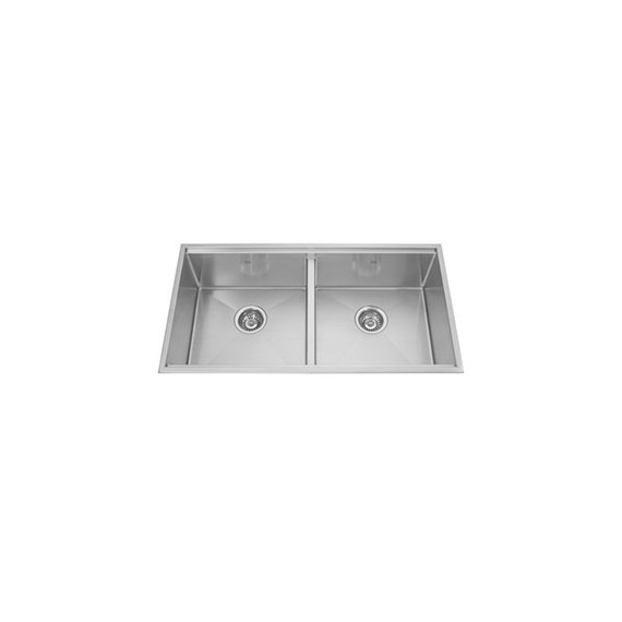 Kindred KCD36 18 gauge Designer Series topmount equal bowl double 10 mm radius includes grids glass board with cutting matts ...