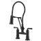 BRIZO ROOK 62174LF TWO HANDLE ARTICULATING BRIDGE FAUCET WITH FINISHED HOSE 