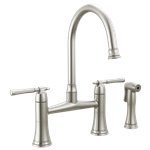 BRIZO TULHAM 62558LF BRIDGE FAUCET WITH SPRAY - 2L 