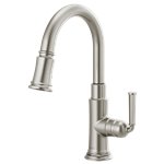 BRIZO ROOK 63974LF SINGLE HANDLE PULL-DOWN PREP KITCHEN FAUCET 