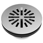 BRIZO BT051414 4" PREFAB ROUND SHOWER DRAIN 