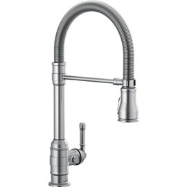 DELTA BRODERICK 9690-DST SPRING SPOUT PD KITCHEN W/SHIELDSPRAY 1L 