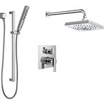 DELTA DF-KIT23-PBS-WS SQUARE PRESSURE BALANCE SHOWER KIT