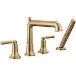 DELTA SAYLOR T4736 4-HOLE ROMAN TUB TRIM WITH HAND SHOWER 