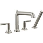 DELTA SAYLOR T4736 4-HOLE ROMAN TUB TRIM WITH HAND SHOWER 