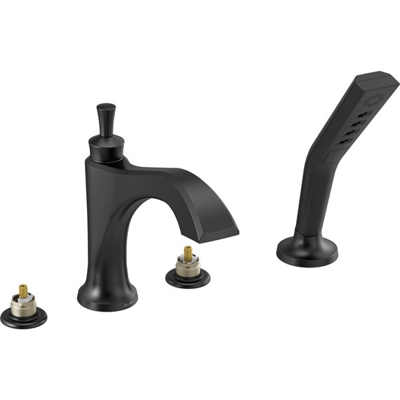 DELTA DORVAL T4756-LHP ROMAN TUB FAUCET TRIM W/ HS W/O HANDLES 