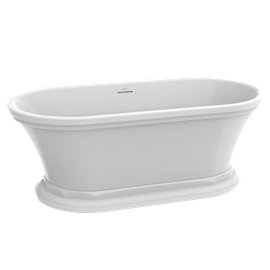 Graff CAMB64L-OF Camden Freestanding Bathtub with Integrated Overflow 