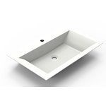 Graff FIN00-1-NO Finezza Countertop/Drop-In Sink with Single Faucet Hole