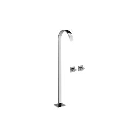 Graff G-1852-C14U Sade Floor-Mounted Tub Filler with Wall-Mounted Handles