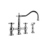 Graff G-4845-C2 Adley Bridge Kitchen Faucet with Side Spray 