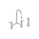 Graff G-4895-LM46B Contemporary Bridge Kitchen Faucet with Independent Side Spray