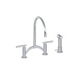 Graff G-4895-LM49 Contemporary Bridge Kitchen Faucet with Independent Side Spray