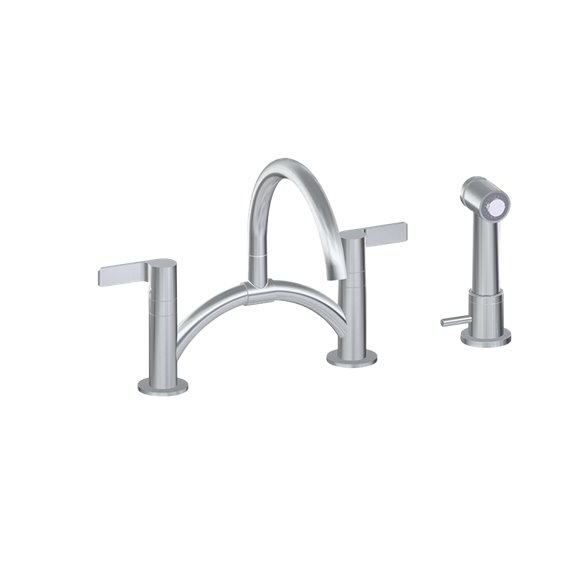 Graff G-5895-LM46B Contemporary Bridge Bar/Prep Faucet with Independent Side Spray