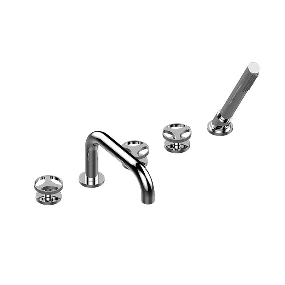 Graff G-6751-C19B Harley Roman Tub Set with Handshower - Rough and Trim