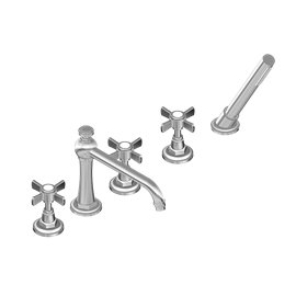 Graff G-6951-C16B Camden Roman Tub Set with Handshower with Cross Handle - Rough and Trim 