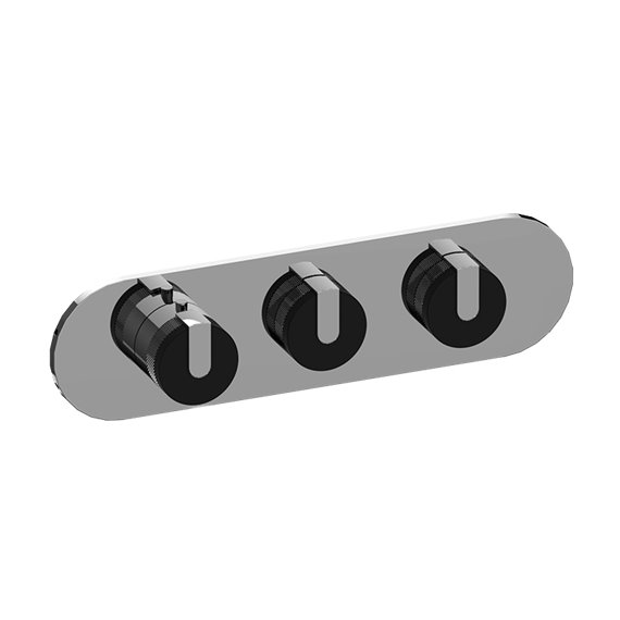 Graff G-8033H-T M-Series Round 3-Hole Trim Plate with MOD+ Handles - Horizontal Installation