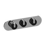 Graff G-8033H-T M-Series Round 3-Hole Trim Plate with MOD+ Handles - Horizontal Installation