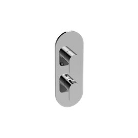 Graff G-8047-LM42E0-T M-Series Round Thermostatic 2-Hole Trim Plate and Handle - Trim Only 