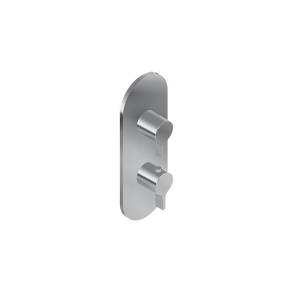 Graff G-8047-LM46E0-T M-Series Round 2-Hole Trim Plate with Terra Handles - Vertical Installation