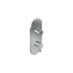 Graff G-8047-LM46E0-T M-Series Round 2-Hole Trim Plate with Terra Handles - Vertical Installation