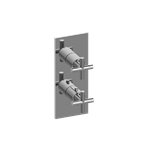 Graff G-8048-C17E0-T M-Series Square 2-Hole Trim Plate with Terra Handles - Vertical Installation