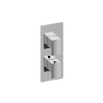 Graff G-8048-LM36E0-T M-Series Square Thermostatic 2-Hole Trim Plate with Targa/Sade Handle - Trim Only 