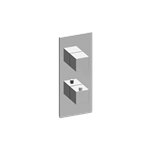 Graff G-8048-SH0-T M-Series Square Thermostatic 2-Hole Trim Plate with Square Handle - Trim Only 