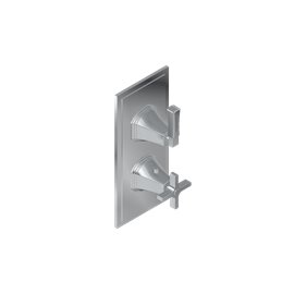 Graff G-8049-1C1L-T M-Series Finezza UNO 2-Hole Trim Plate with Finezza Handles - Vertical Installation