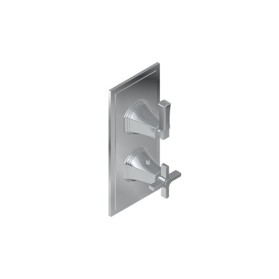 Graff G-8049-1C1L-T M-Series Finezza UNO 2-Hole Trim Plate with Finezza Handles - Vertical Installation