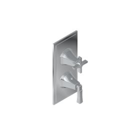 Graff G-8049-1L1C-T M-Series Finezza UNO 2-Hole Trim Plate with Finezza Handles - Vertical Installation