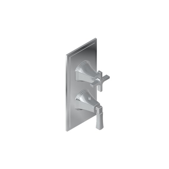 Graff G-8049-1L1C-T M-Series Finezza UNO 2-Hole Trim Plate with Finezza Handles - Vertical Installation