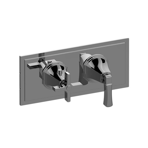 Graff G-8049H-1C1L-T M-Series Finezza UNO 2-Hole Trim Plate with Finezza Handles - Horizontal Installation