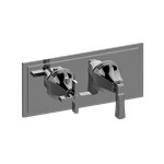 Graff G-8049H-1C1L-T M-Series Finezza UNO 2-Hole Trim Plate with Finezza Handles - Horizontal Installation