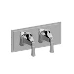 Graff G-8049H-LM47E0-T M-Series Finezza UNO 2-Hole Trim Plate with Lever Handles - Horizontal Installation