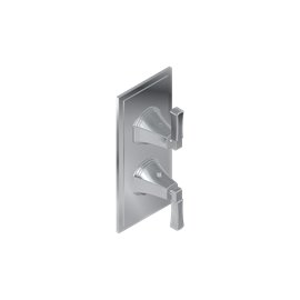 Graff G-8049-LM47E0-T M-Series Finezza UNO 2-Hole Trim Plate with Lever Handles - Vertical Installation