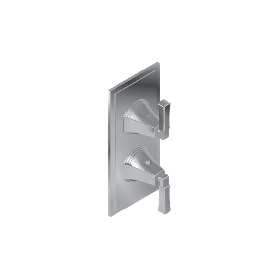 Graff G-8049-LM47E0-T M-Series Finezza UNO 2-Hole Trim Plate with Lever Handles - Vertical Installation