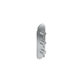 Graff G-8056-LM46E0-T M-Series Round 3-Hole Trim Plate with Terra Handles - Vertical Installation