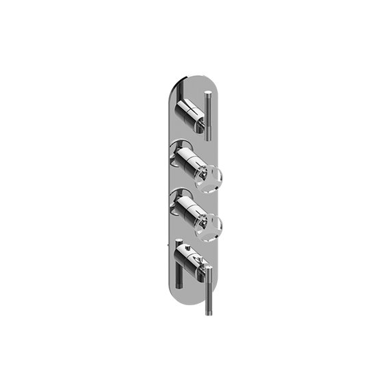 Graff G-8058-ALM57C19-T M-Series Round 4-Hole Trim Plate with Harley Handles - Vertical Installation