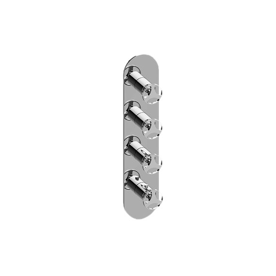 Graff G-8058-C19E0-T M-Series Round 4-Hole Trim Plate with Harley Handles - Vertical Installation