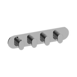 Graff G-8058H-LM44E0-T M-Series Round 4-Hole Trim Plate with Ametis Handles - Horizontal Installation