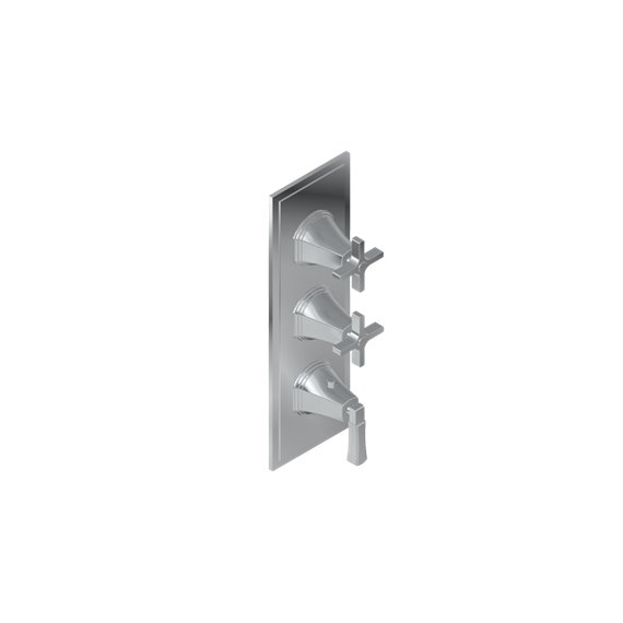 Graff G-8078-1L2C-T M-Series Finezza UNO 3-Hole Trim Plate with Finezza Handles - Vertical Installation