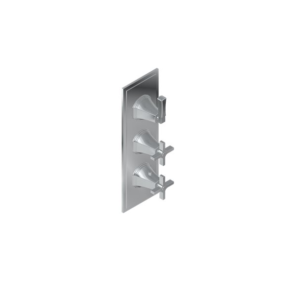 Graff G-8078-2C1L-T M-Series Finezza UNO 3-Hole Trim Plate with Finezza Handles - Vertical Installation