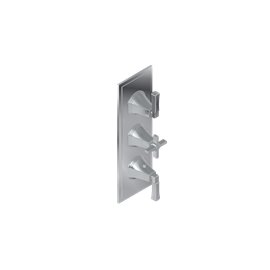 Graff G-8078-2L1C-T M-Series Finezza UNO 3-Hole Trim Plate with Finezza Handles - Vertical Installation