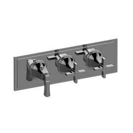 Graff G-8078H-1L2C-T M-Series Finezza UNO 3-Hole Trim Plate with Finezza Handles - Horizontal Installation