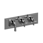 Graff G-8078H-1L2C-T M-Series Finezza UNO 3-Hole Trim Plate with Finezza Handles - Horizontal Installation