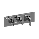 Graff G-8078H-2C1L-T M-Series Finezza UNO 3-Hole Trim Plate with Finezza Handles - Horizontal Installation